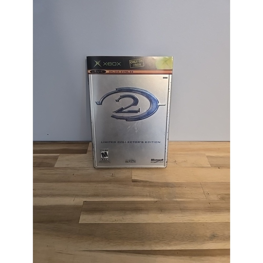 Microsoft Halo 2 Limited Collectors Edition Xbox Game Silver Steelbook CIB